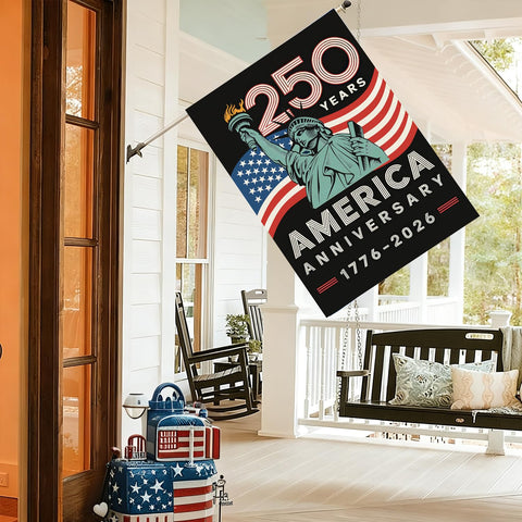 Baccessor flag deck display for backyard gatherings.