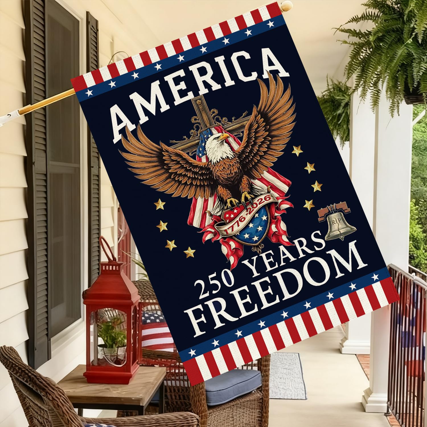 Baccessor 250th Anniversary flag garden decor idea for celebrations