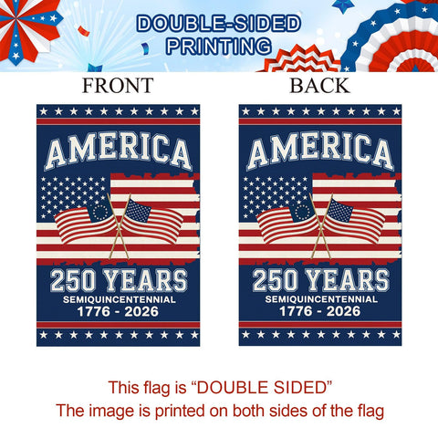 Baccessor 250th Anniversary flag ideal for garden display or mailbox