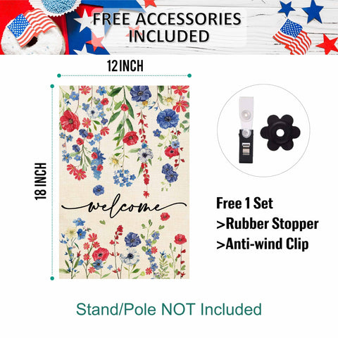 Baccessor flag floral design details add seasonal charm
