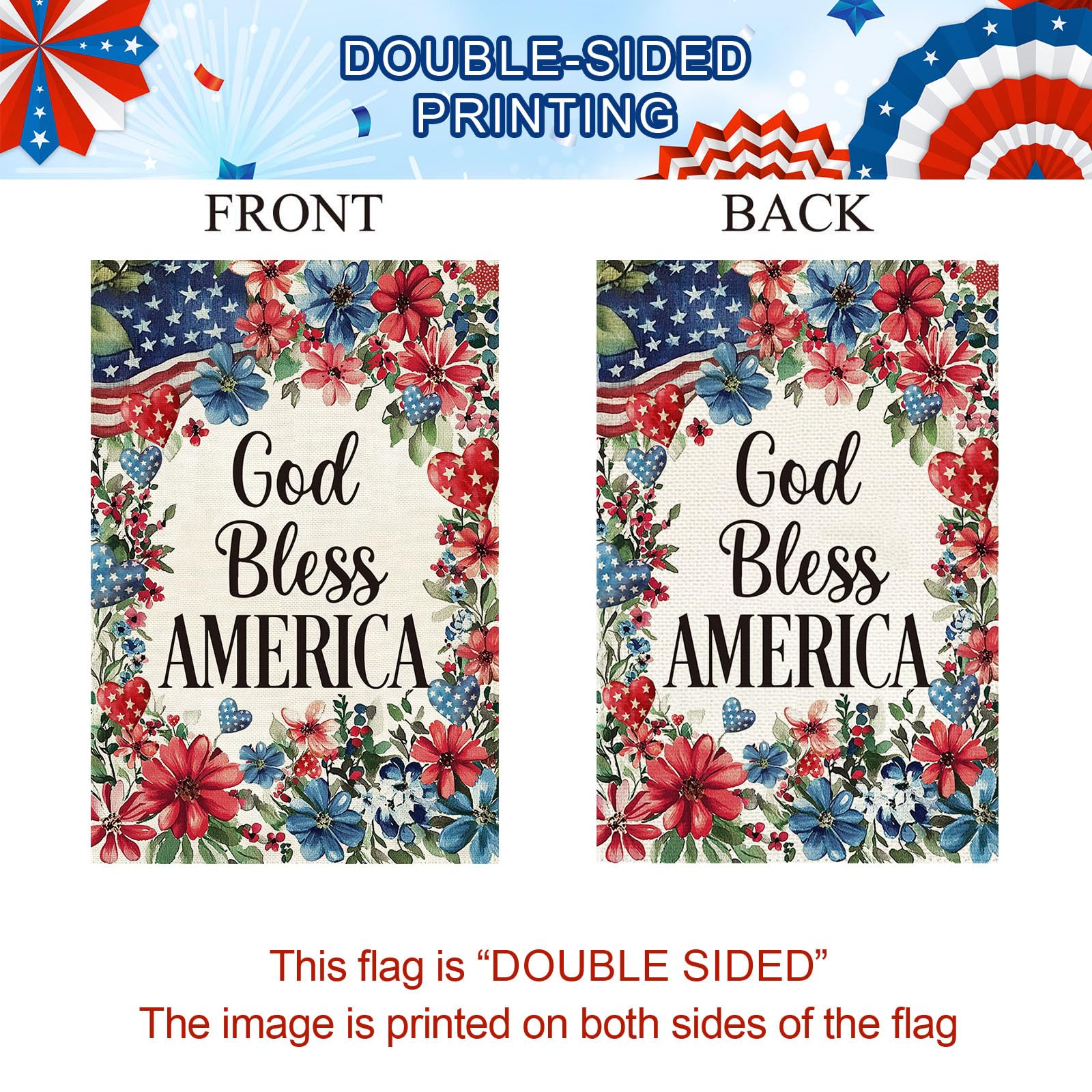 Baccessor America Memorial Day garden flag ready for seasonal display