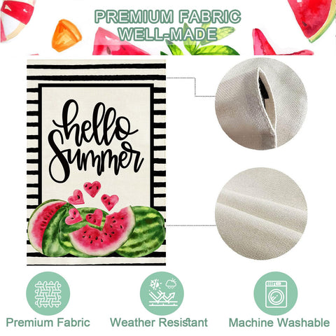 Baccessor Black stripe watermelon flag adds a classic decorative touch.