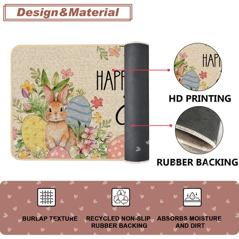 Baccessor Bunny and colorful eggs motif adds festive charm.