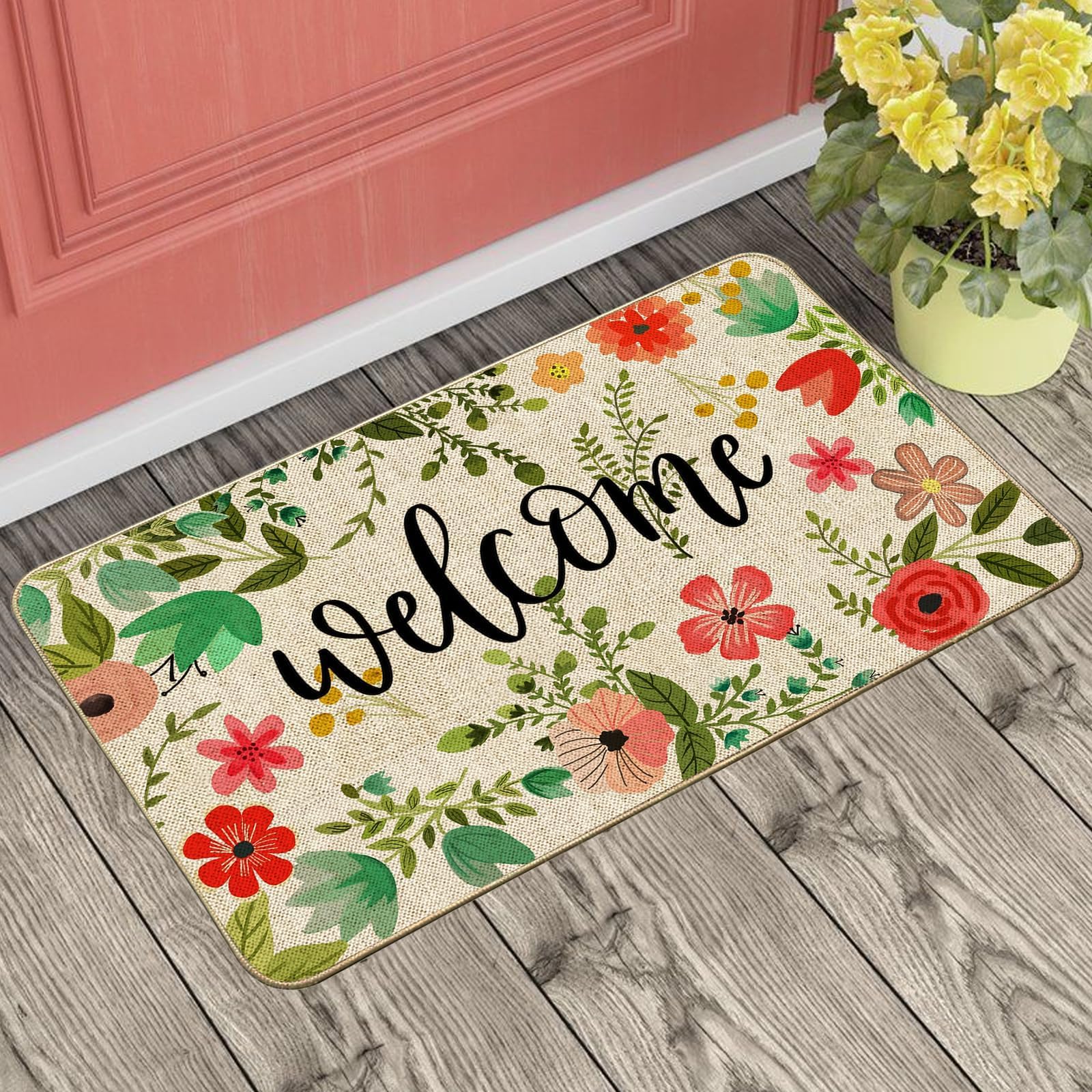 Baccessor burlap surface traps dirt while looking stylish