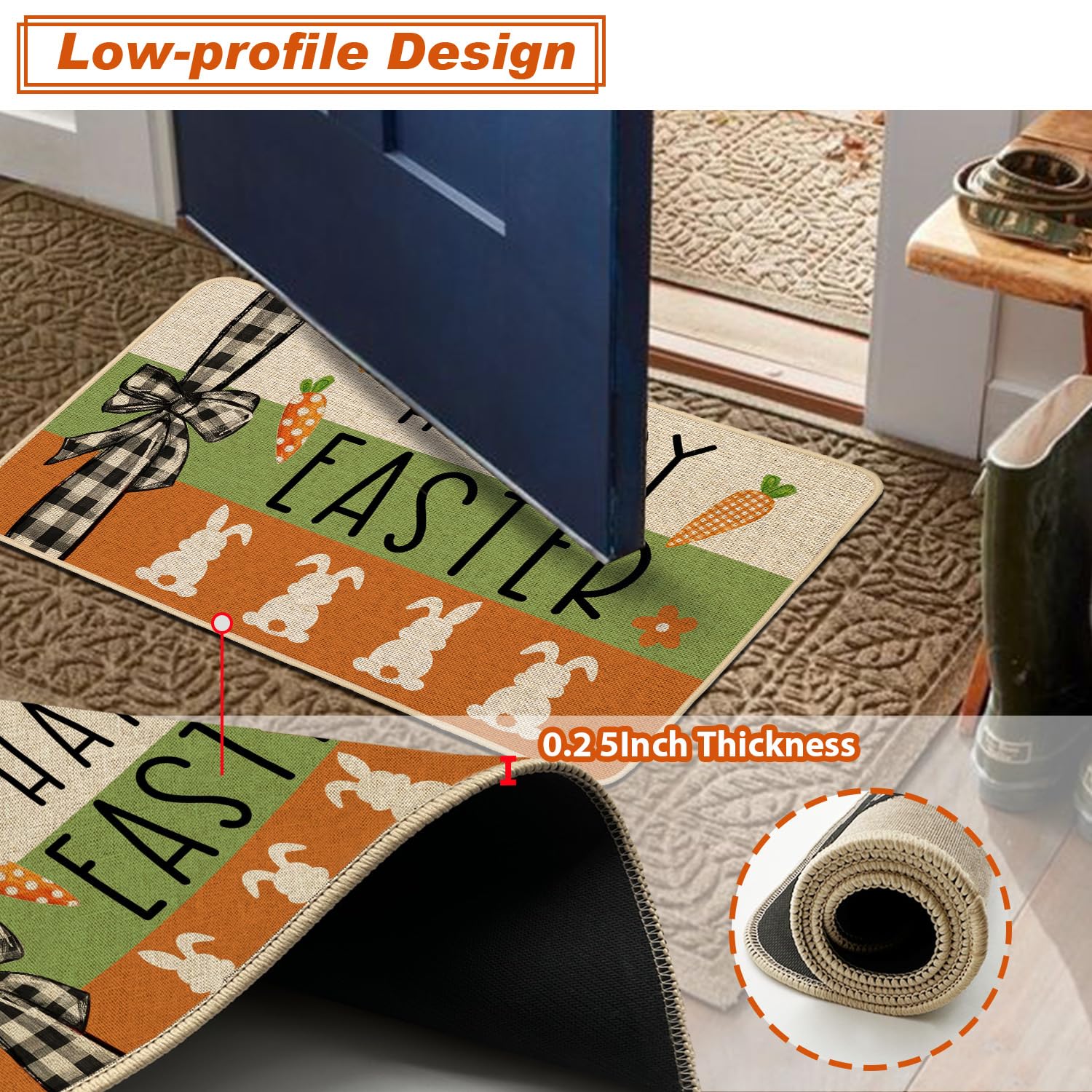 Baccessor weather-resistant mat withstands rain and snow at the door.