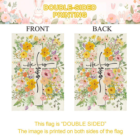 Baccessor christian home decor flag featuring lilies and butterflies.