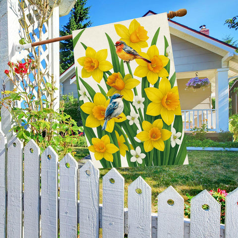 Baccessor daffodils house flag anti-skid top helps keep the flag in place