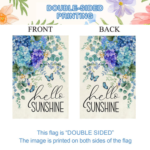 Baccessor designer hydrangea flag combines style and outdoor practicality.