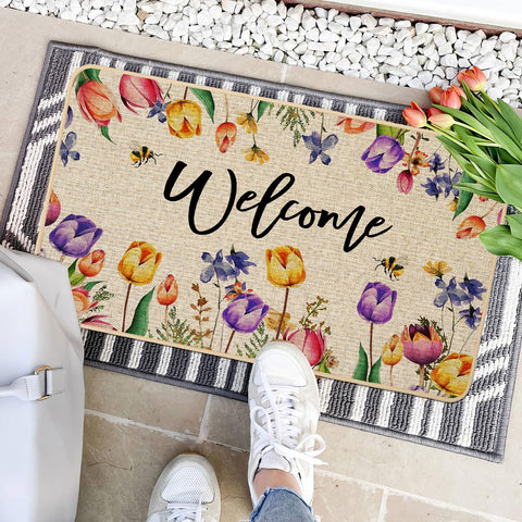 Baccessor doormat size 17x29 inches for ample entry clearance.