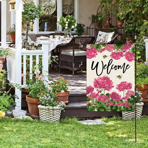 Baccessor double-sided print highlights pink geranium design