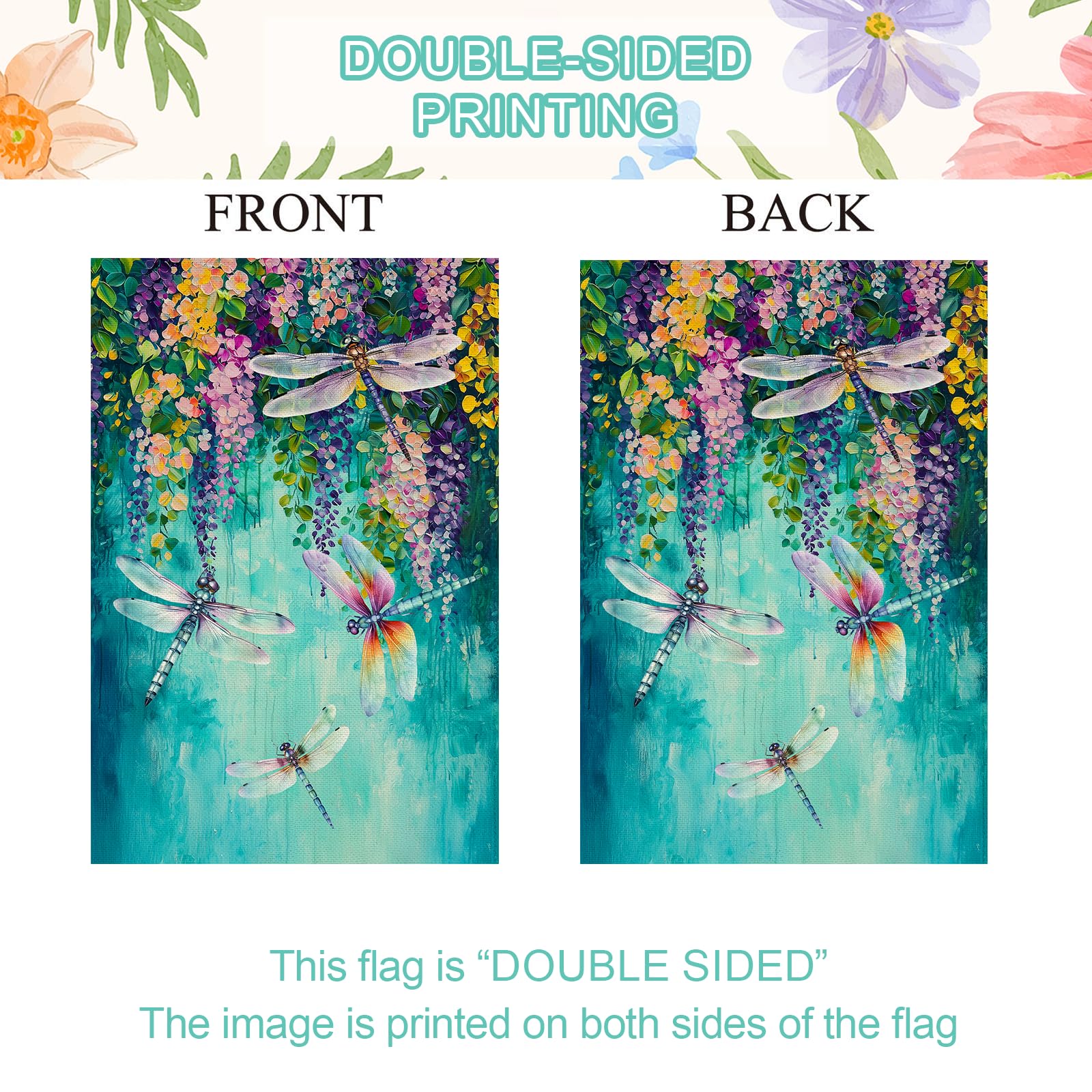 Baccessor Durable burlap fabric flag built for all-season use in outdoor spaces.
