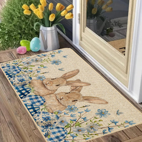 Baccessor machine-washable Easter mat simplifies seasonal upkeep.