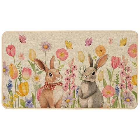 Baccessor Easter Bunny Door Mat welcomes guests with a cute bunny design at your entryway.