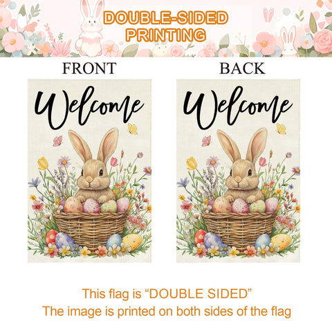 Baccessor Easter Bunny Garden Flag premium burlap materials promise durability.