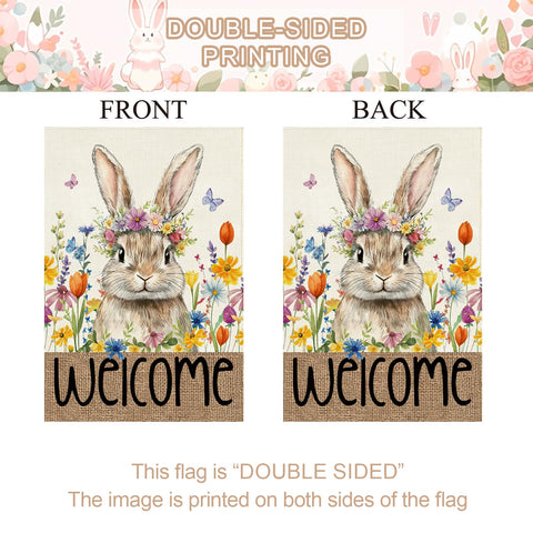 Baccessor Easter Bunny House Flag 28x40 large size makes bold outdoor statement