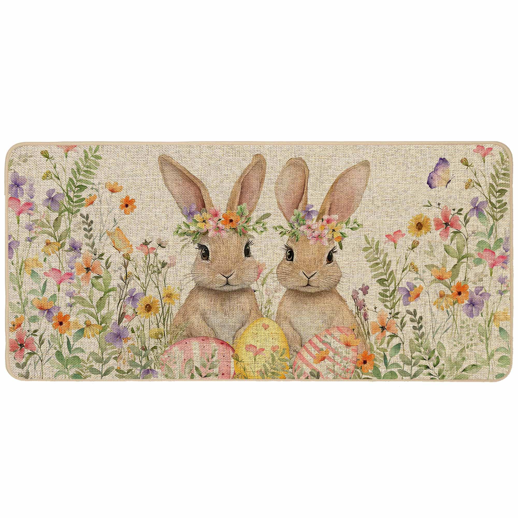 Baccessor Easter Bunny doormat with playful design welcoming guests