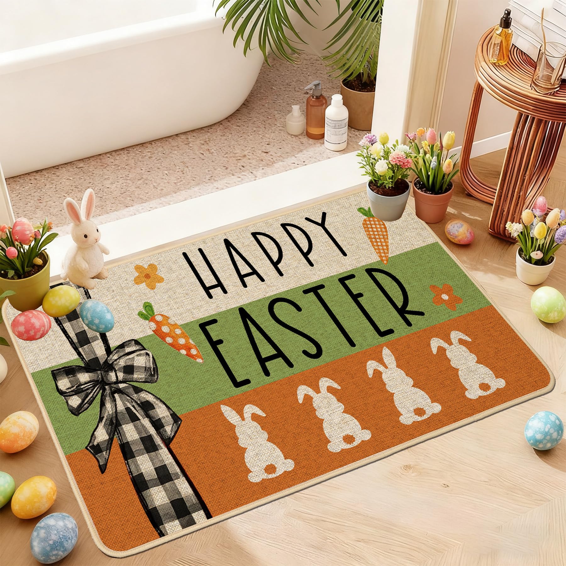 Baccessor 17x29 inch rug suitable for indoor or outdoor entryways.