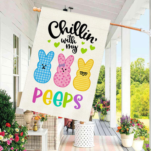 Baccessor Easter yard flag large 28x40 inches enhances curb appeal for spring celebrations