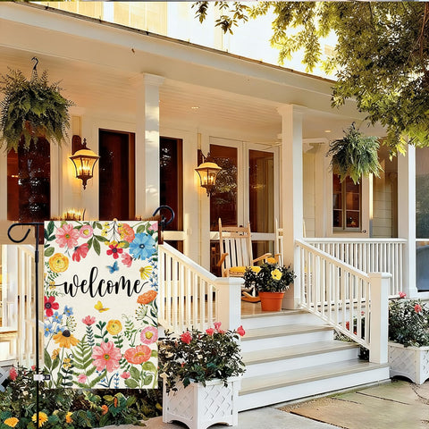 Baccessor farmhouse garden decor flag adds seasonal charm to porch or yard.