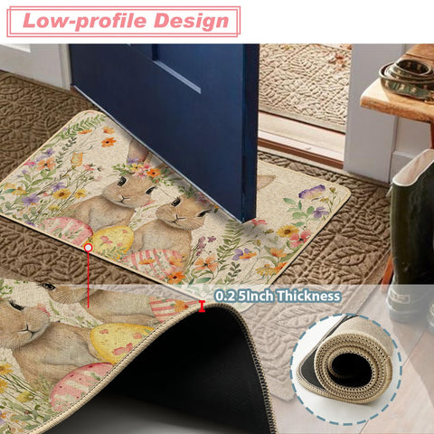 Baccessor farmhouse Easter decor mat for patio and entry