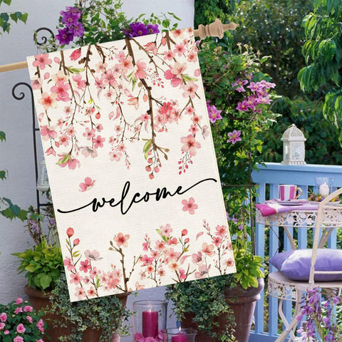 Baccessor farmhouse outdoor flag adds welcoming detail to patios and porches.