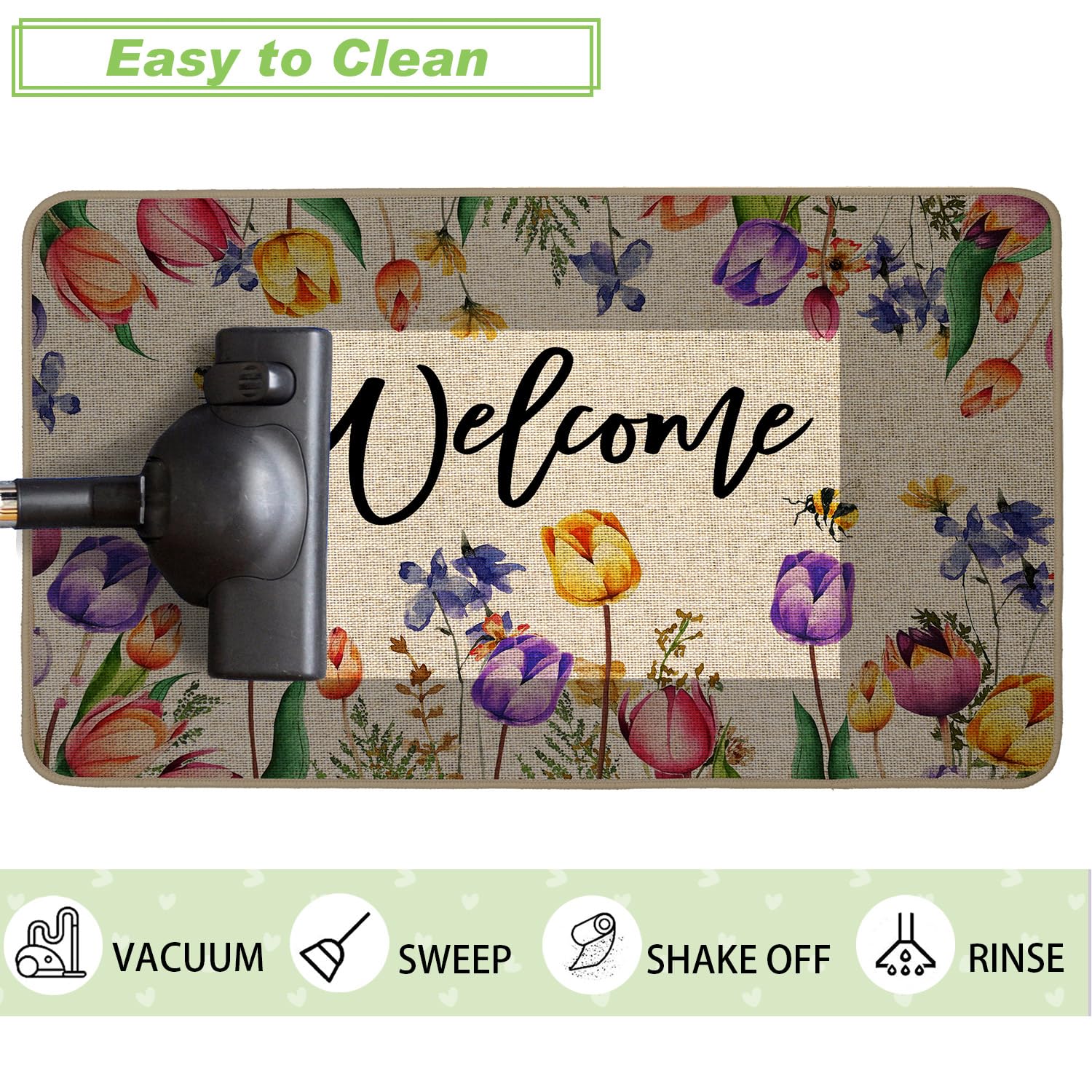 Baccessor farmhouse style mat suits outdoor and indoor spaces.