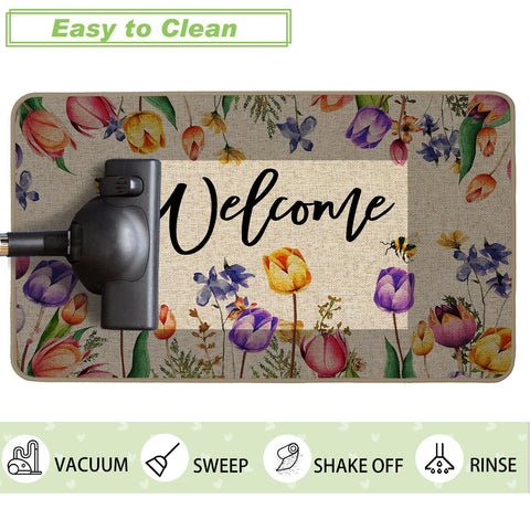 Baccessor farmhouse style mat suits outdoor and indoor spaces.
