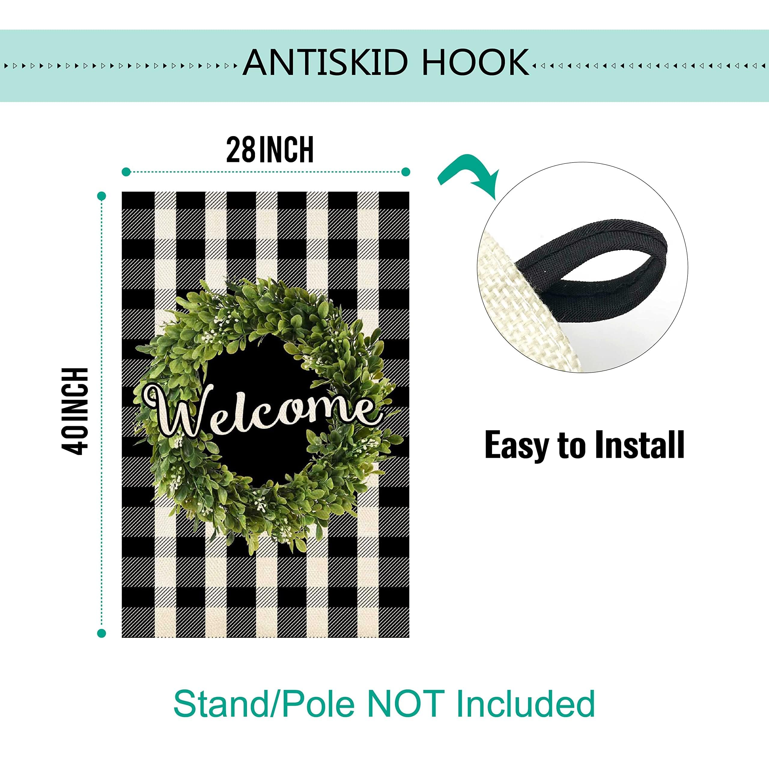 Baccessor Farmhouse-style welcome flag for outdoor decoration and seasonal charm