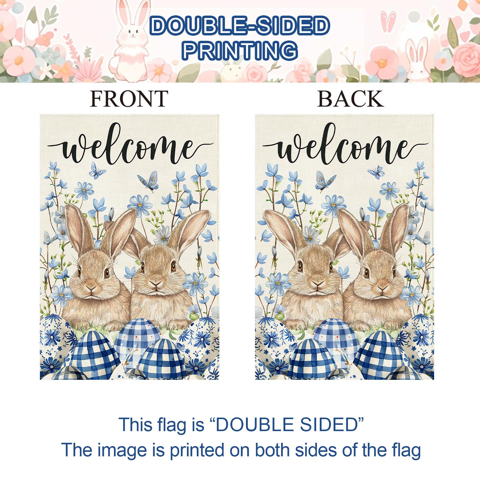 Baccessor farmhouse welcome yard flag suitable for porch or garden