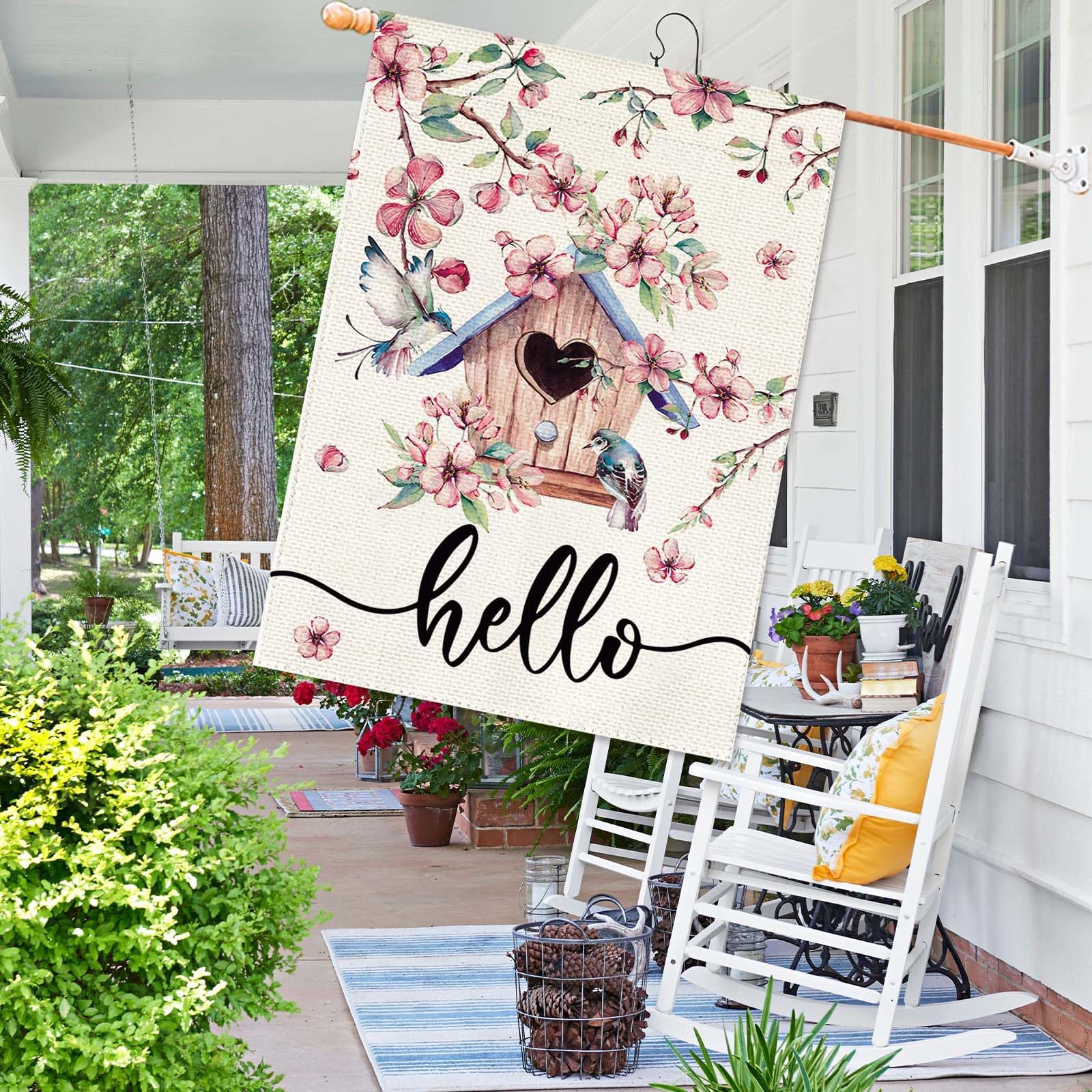 Baccessor flag for patios and entrances creates a welcoming outdoor ambiance.