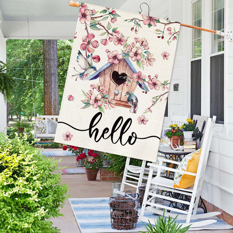 Baccessor flag for patios and entrances creates a welcoming outdoor ambiance.