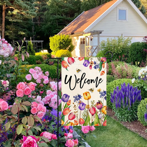 Baccessor garden-flag-wind-sturdy shows durability in wind and seasonal weather.