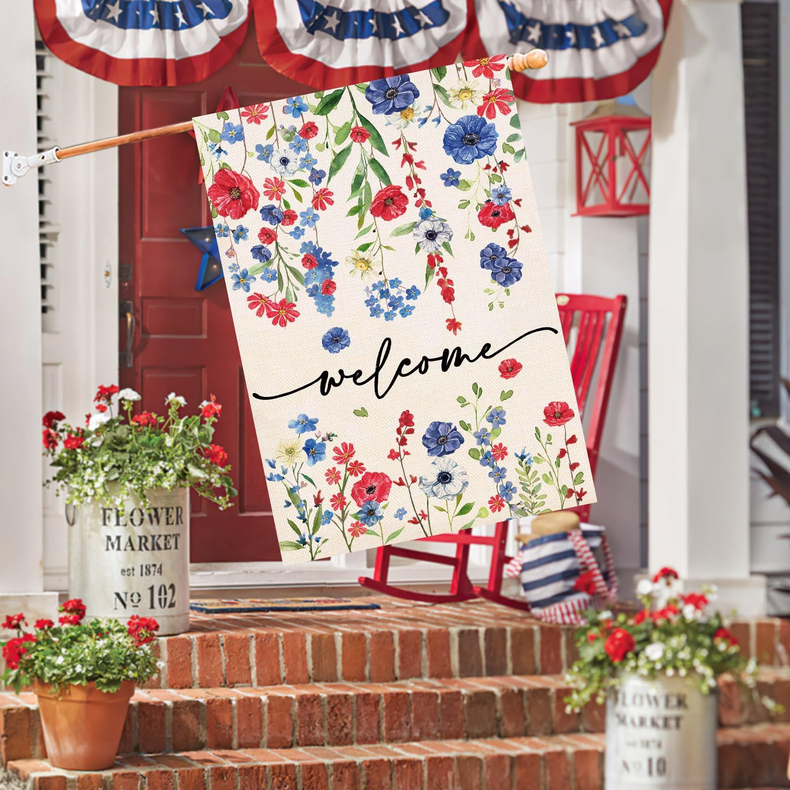Baccessor God Bless America flag, vibrant from both sides, built for outdoor display.