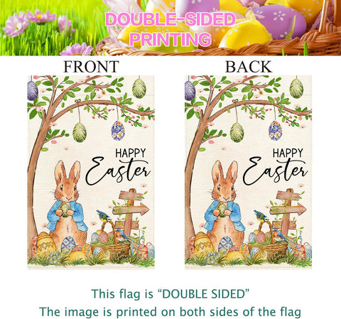 Baccessor Easter flags with floral birds motif brighten outdoor spaces