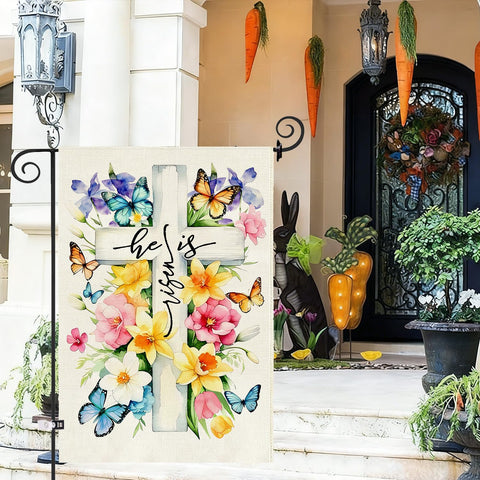 Baccessor He is Risen double-sided print boosts visibility from both sides.