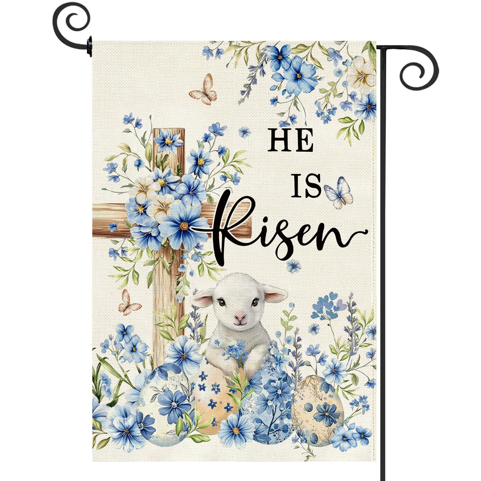 Baccessor He Is Risen sleeve-top compatible for standard flagpoles