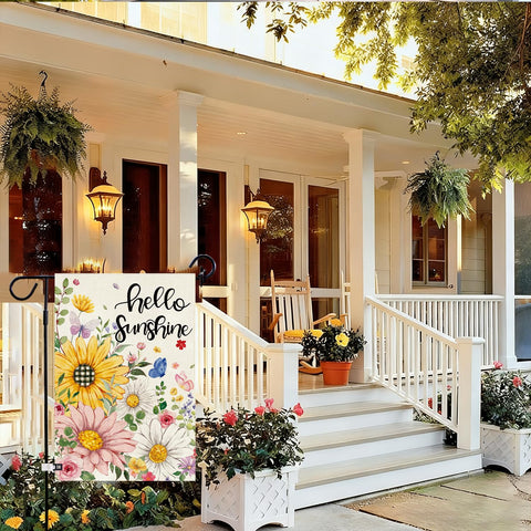 Baccessor Hello Sunshine sunflowers flag design visible from any angle.