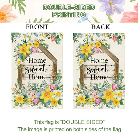 Baccessor Home Sweet Home garden flag creates inviting entry