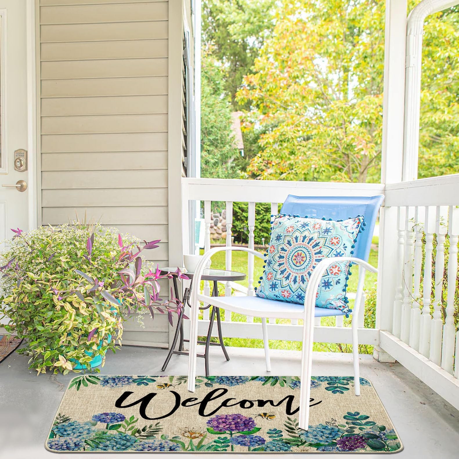 Baccessor hydrangea flowers closeup showing vibrant color ideal for entryways