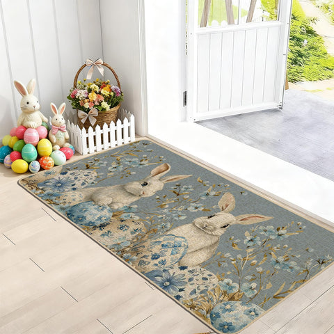 Baccessor indoor-outdoor bunny mat suited for patios and foyers.