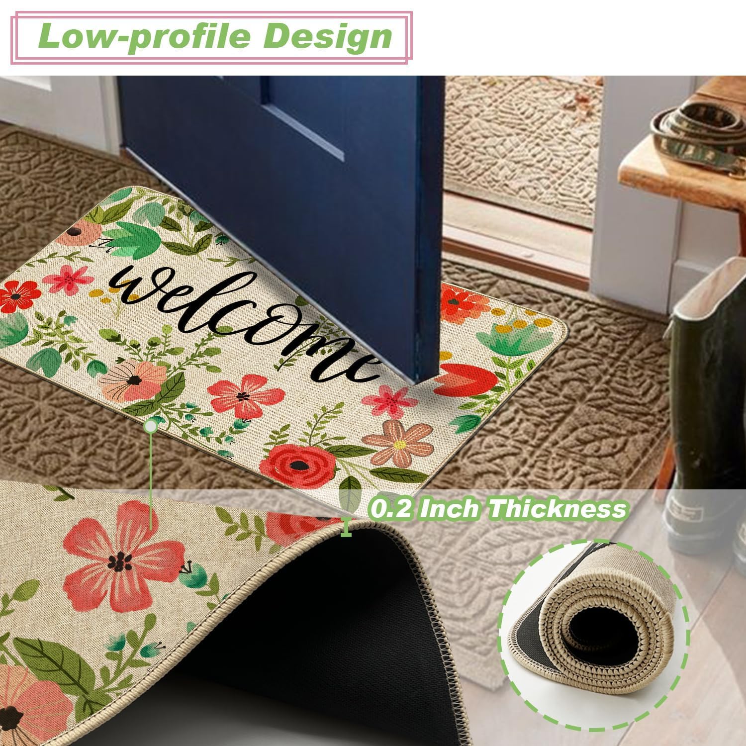 Baccessor versatile indoor-outdoor mat suits porches, kitchens, and mudrooms