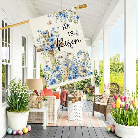 Baccessor Large Easter house flag for porch or garden