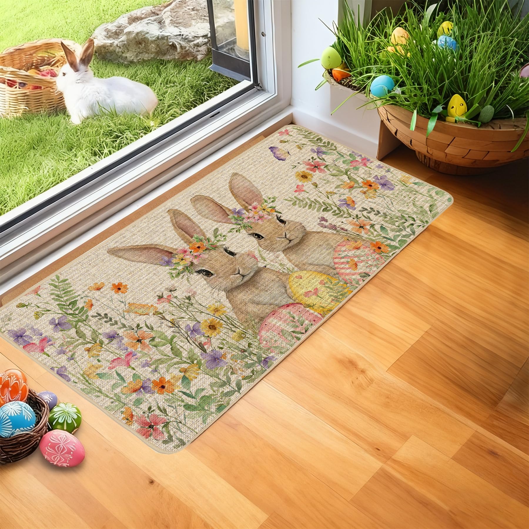 Baccessor non-slip rubber backing keeps mat in place
