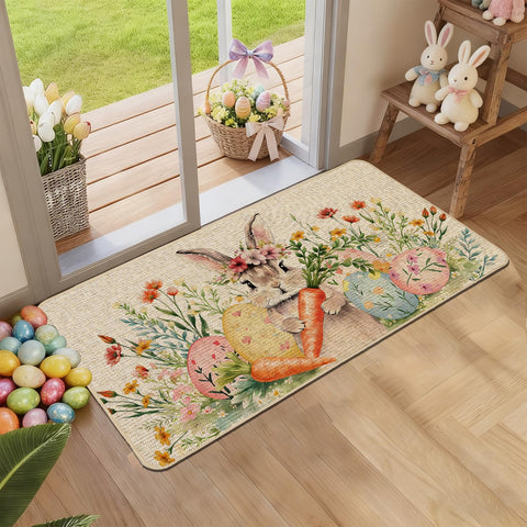 Baccessor burlap surface traps dirt to keep floors cleaner