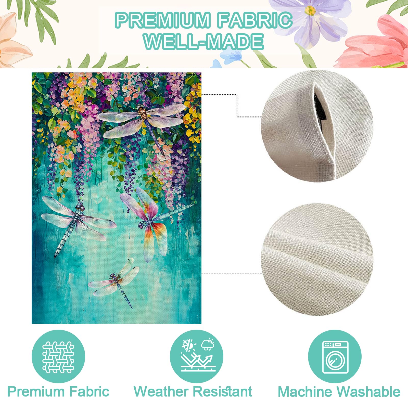 Baccessor Outdoor garden flag enhances curb appeal and hospitality.