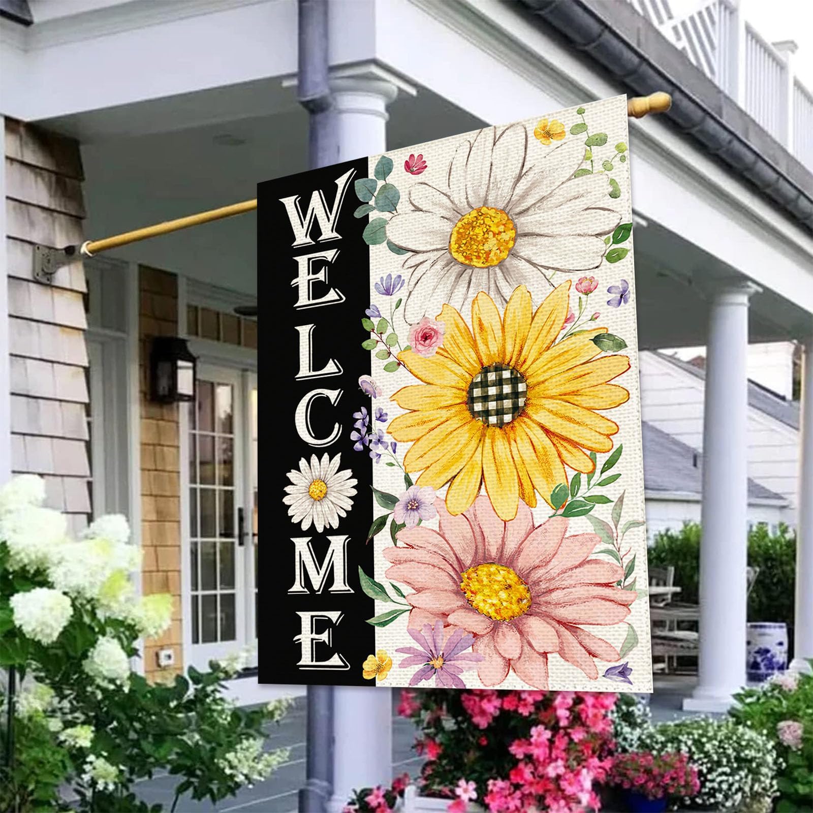 Baccessor outdoor porch flag adds seasonal charm to garden spaces