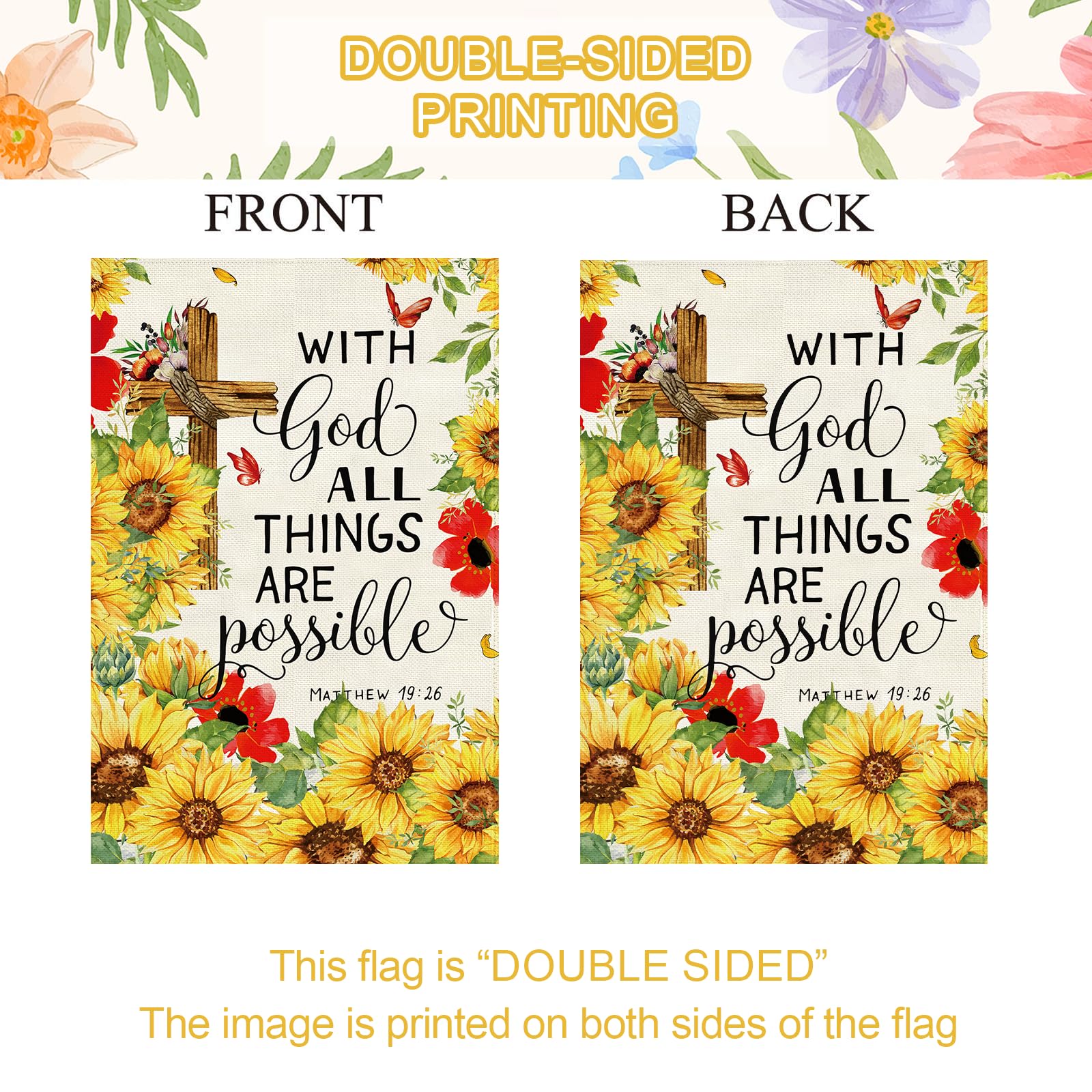 Baccessor decorative flag for patios and decks.