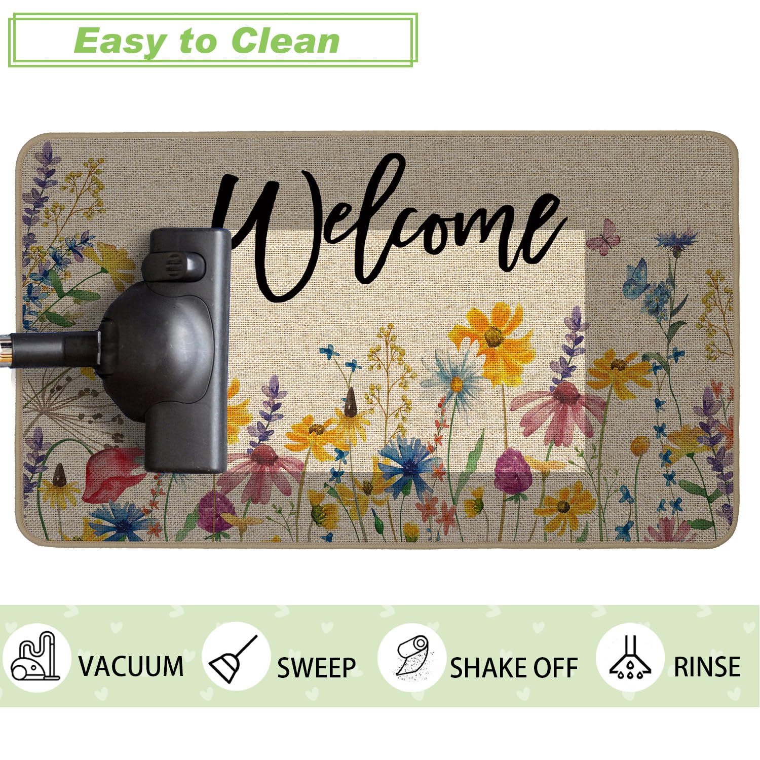 Baccessor Non-slip backing keeps the mat in place during use.