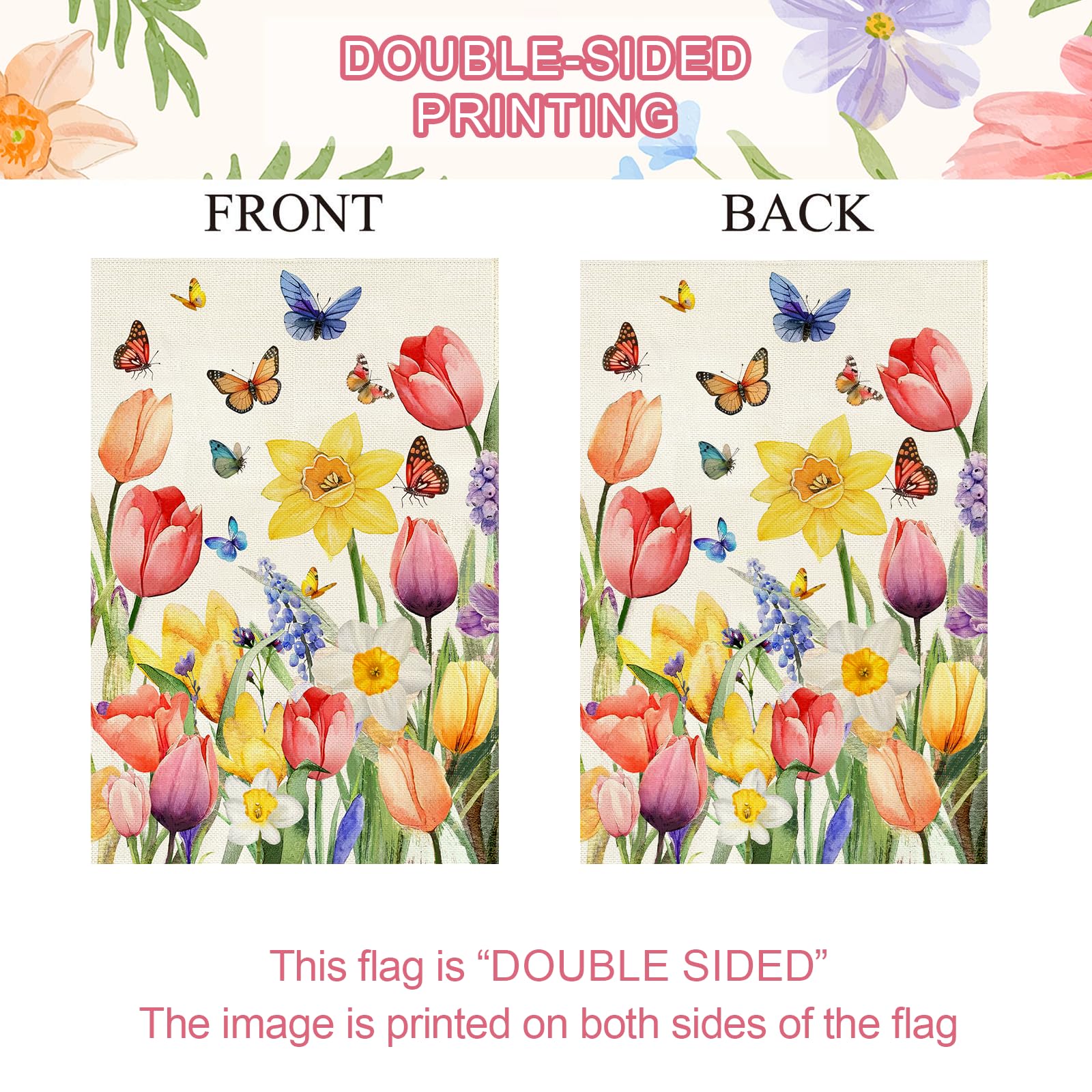 Baccessor Seasonal decor flag suitable for spring and Easter