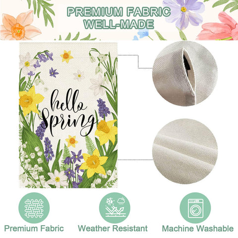 Baccessor spring decoration flag enhances porch and garden ambiance.